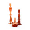 SET OF 3 CANDLE HOLDERS AURORA BRICK
