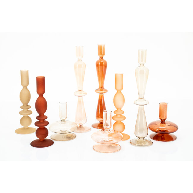 SET OF 3 CANDLE HOLDERS AURORA BRICK - Image 3
