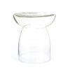 SIDE TABLE KOTI CLEAR GLASS D38XD30X42CM