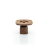 CANDLE HOLDER SQUAND SMALL BROWN ALUMINIUM 14.2X14.2X9.7CM