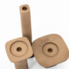 CANDLE HOLDER SQUAND SMALL BROWN ALUMINIUM 14.2X14.2X9.7CM - Image 2