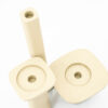 CANDLE HOLDER SQUAND SMALL BEIGE ALUMINIUM 14.2X14.2X9.7CM - Image 2