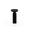 CANDLE HOLDER SQUAND MEDIUM BLACK ALUMINIUM 9.6X9.6X18CM
