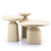 SIDE TABLE SQUAND SMALL ALUMINIUM BEIGE 27X27X54CM - Image 2