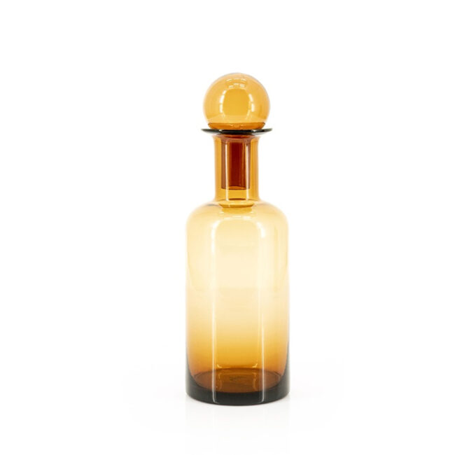 GLASS BOTTLE DIO MEDIUM BROWN 12X12X36.5CM