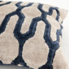 PILLOW LUXOS BEIGE & DARK BLUE 35X55CM - Image 2