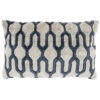 PILLOW LUXOS BEIGE & DARK BLUE 35X55CM