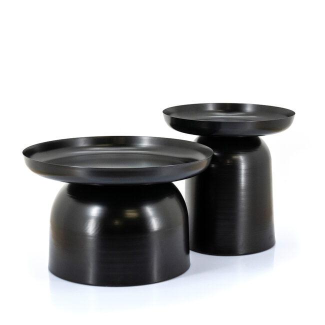 COFFEE TABLE BODIE BLACK 60X60X38CM - Image 2
