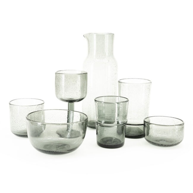 WINE GLASS BUBBLE GREY 8X8X15.5CM - Image 3