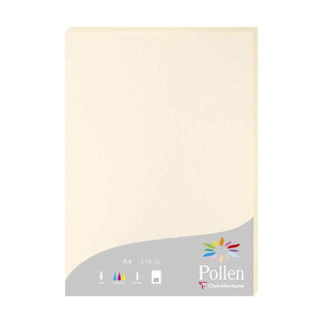 PAPER SHEETS A4 POLLEN CREAM PCS25