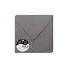 ENVELOPES POLLEN DARK GREY 165X165MM 20PCS