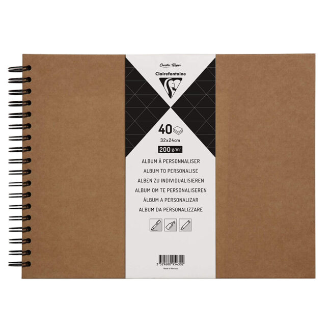 KRAFT NOTEBOOK WITH 40 SHEETS 32X24CM
