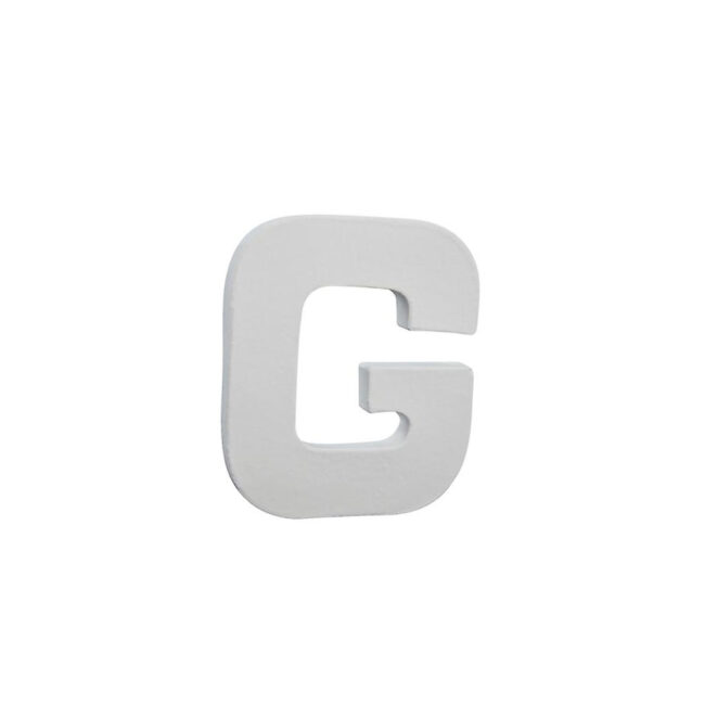 SMALL LETTER G WHITE 1.5X10.5X12CM
