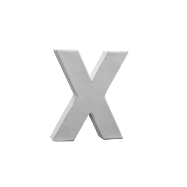 SMALL LETTER X WHITE 1.5X10.5X12CM