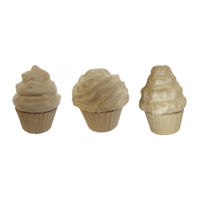 CUPCAKE WITH POT ASSORTED 12CM