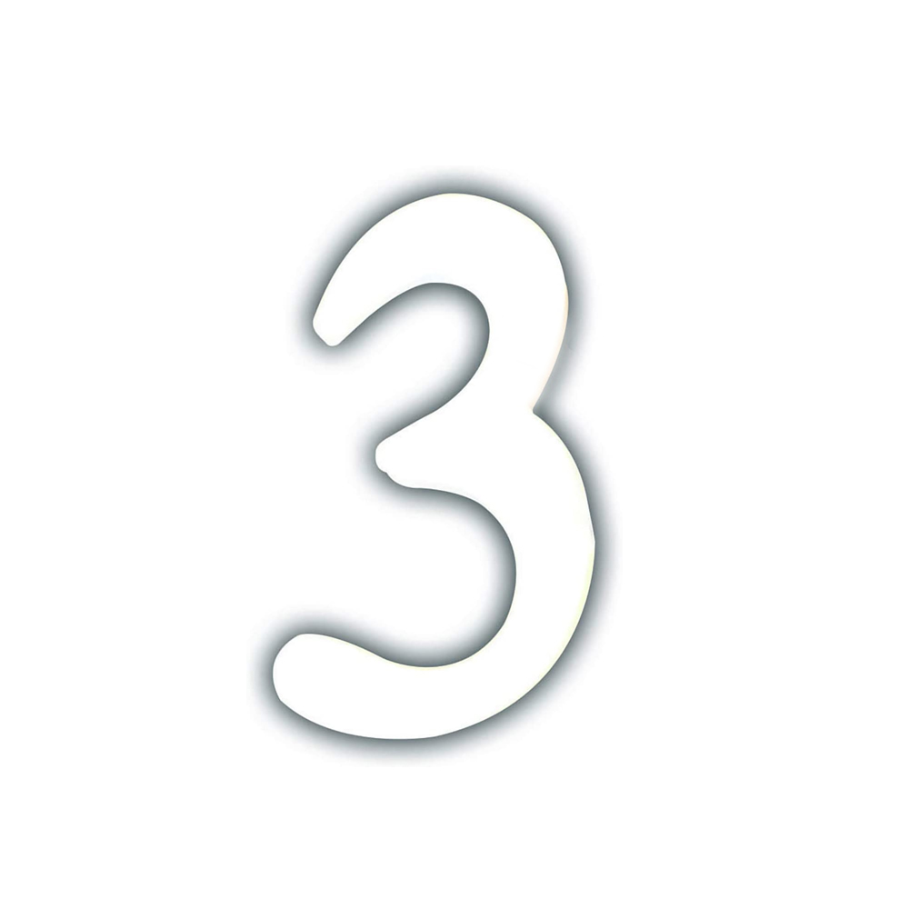 LITTLE NUMBER 3 WHITE 1.5X7.3X12CM - Pergamos
