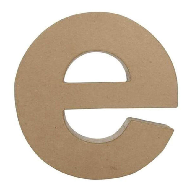 FUNNY LITTLE LETTER E BROWN 5X22X23CM
