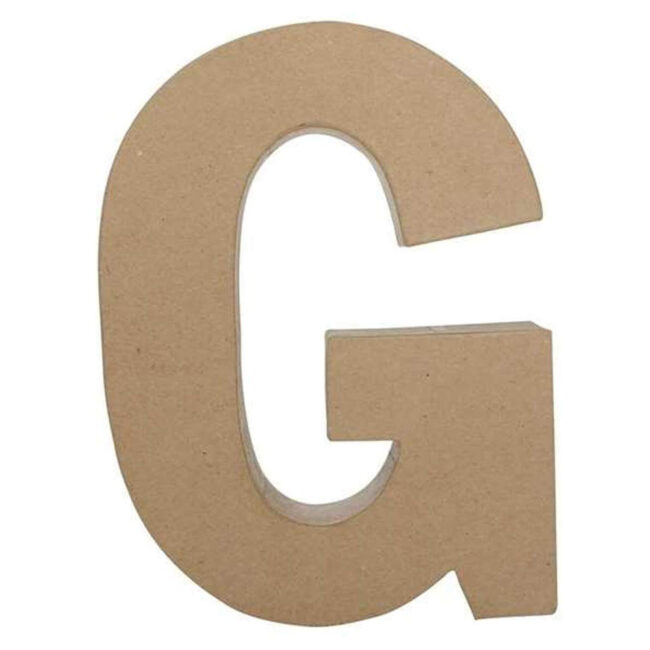 LARGE FUNNY LETTER G BROWN 30CM