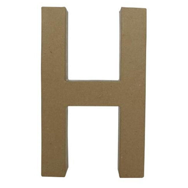 LARGE FUNNY LETTER H BROWN 30CM