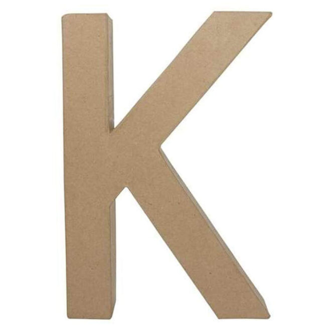LARGE FUNNY LETTER K BROWN 30CM