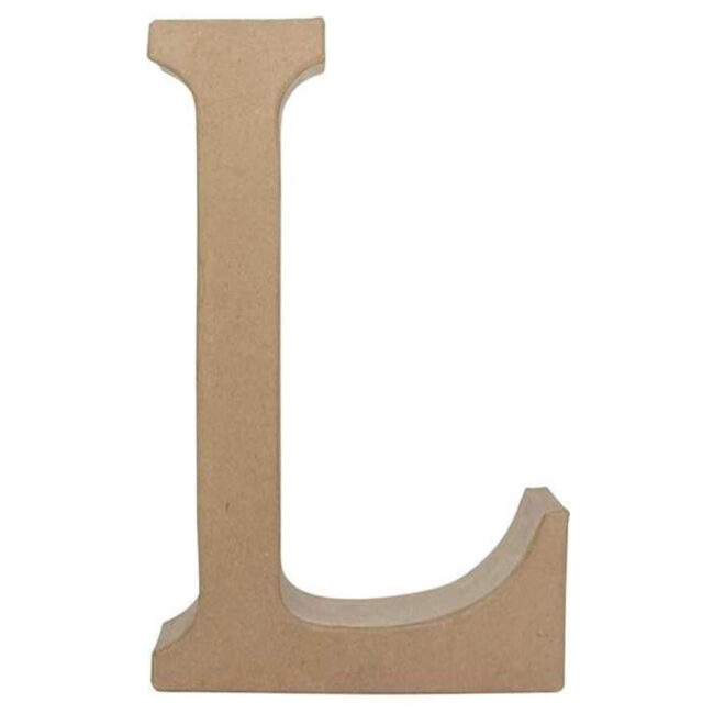 LARGE FUNNY LETTER L BROWN 30CM
