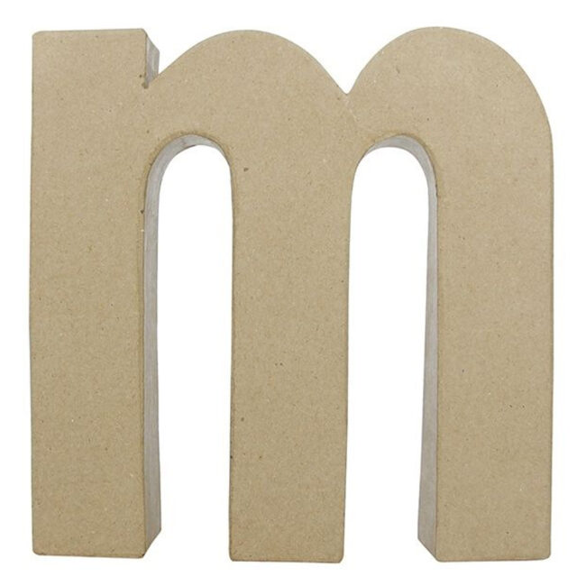 LARGE FUNNY LITTLE LETTER M BROWN 30CM