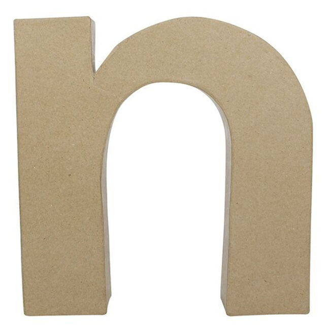 FUNNY LITTLE LETTER N BROWN 5X22X23CM