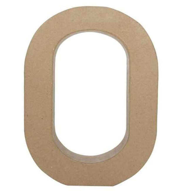 LARGE FUNNY LETTER O BROWN 30CM