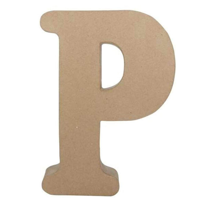 LARGE FUNNY LETTER P BROWN 30CM