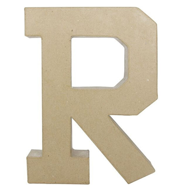 LARGE FUNNY LETTER R BROWN 30CM