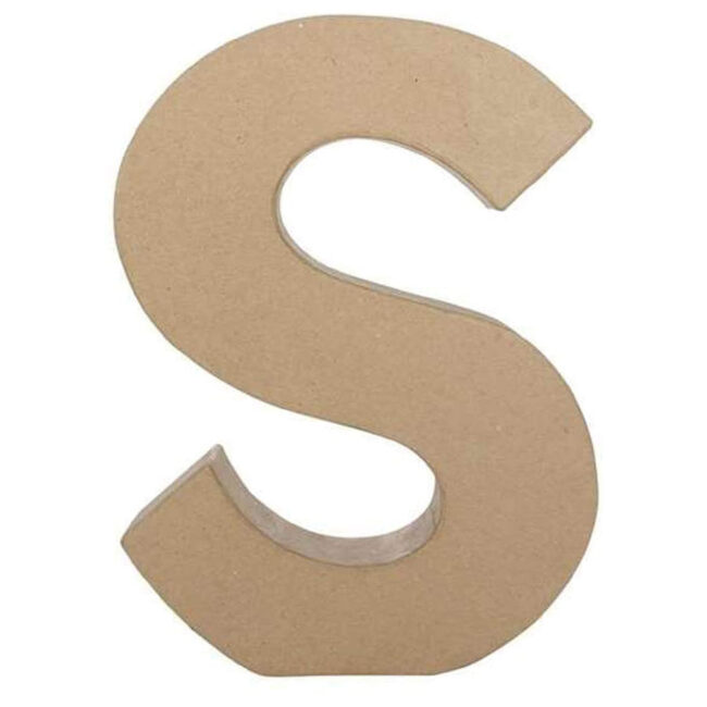 LARGE FUNNY LETTER S BROWN 30CM
