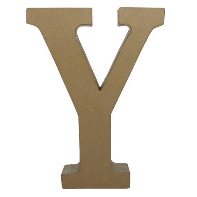 LARGE FUNNY LETTER Y BROWN 30CM