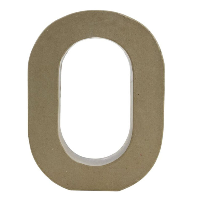 LARGE FUNNY NUMBER 0 BROWN 30CM