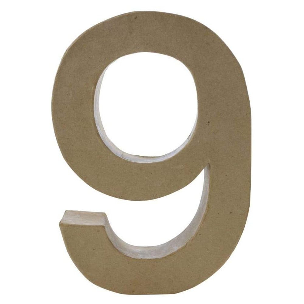 LARGE FUNNY NUMBER 9 BROWN 30CM - Pergamos LARGE FUNNY NUMBER 9 BROWN 30CM - Pergamos