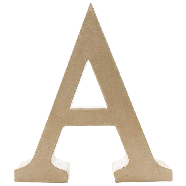 LARGE FUNNY LETTER A BROWN 30CM