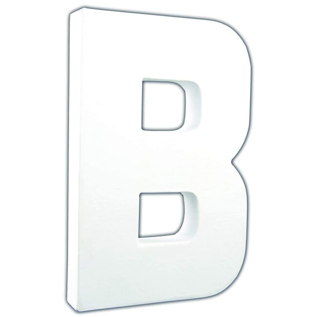 LETTER B WHITE 3X13.5X20.5CM