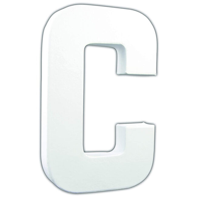 LETTER C WHITE 3X13.5X20.5CM