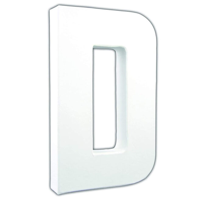 LETTER D WHITE 3X13X20.5CM