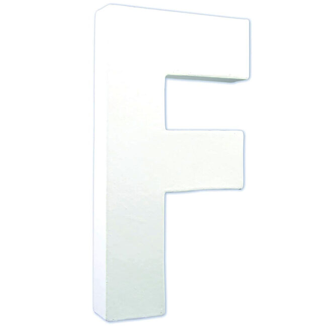 LETTER F WHITE 3X10.5X20.5CM