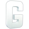 LETTER G WHITE 3X13.5X20.5CM