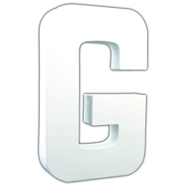 LETTER G WHITE 3X13.5X20.5CM