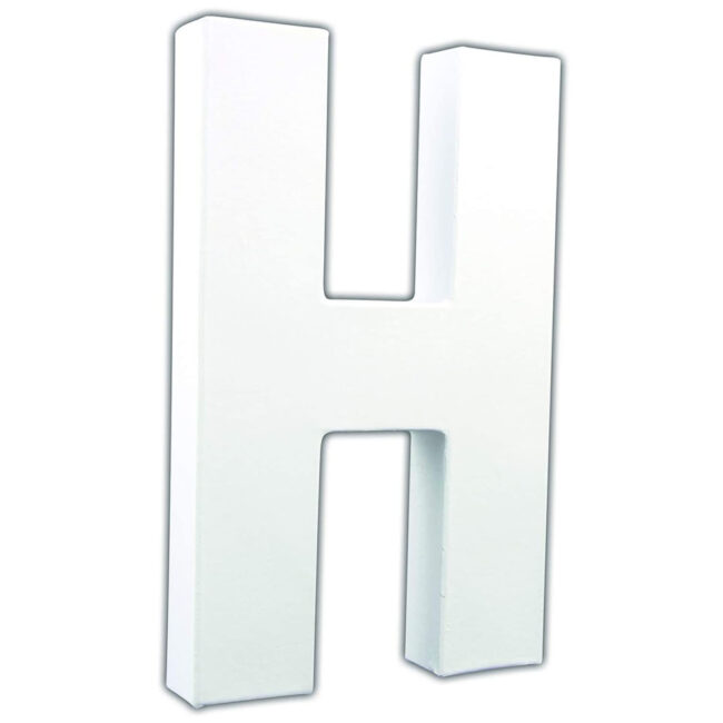 LETTER H WHITE 3X13X20.5CM