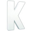 LETTER K WHITE 3X13.5X20.5CM
