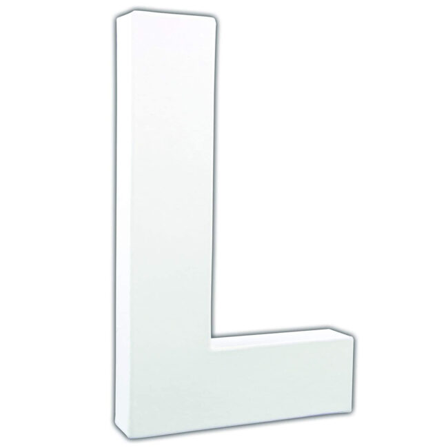 LETTER L WHITE 3X12X20.5CM