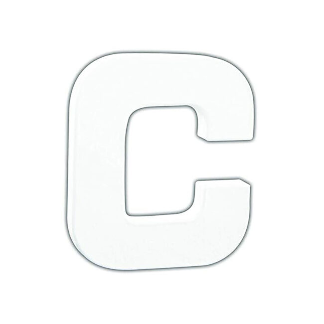 LITTLE LETTER C WHITE 1.5X10.5X12CM