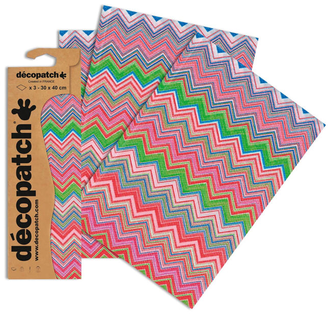 DECOUPAGE PRINTED PAPER SHEET ZIC ZAC 30X40CM 3PCS