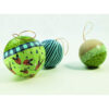 SET OF 2 HANGING BALLS BROWN 9X9X9CM - Image 2