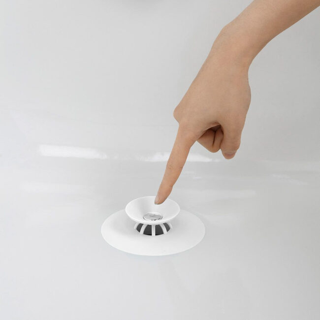 FLEX DRAIN PLUG & HAIR CATCHER WHITE 10.2X2.5CM - Image 4