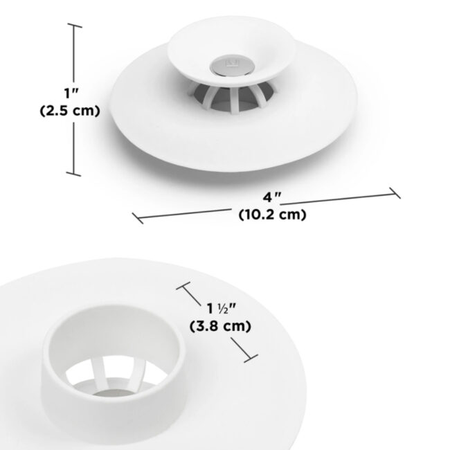 FLEX DRAIN PLUG & HAIR CATCHER WHITE 10.2X2.5CM - Image 5