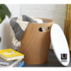 WOODROW STORAGE STOOL WHITE NATURAL 4.3KG 40X28XH41CM - Image 3